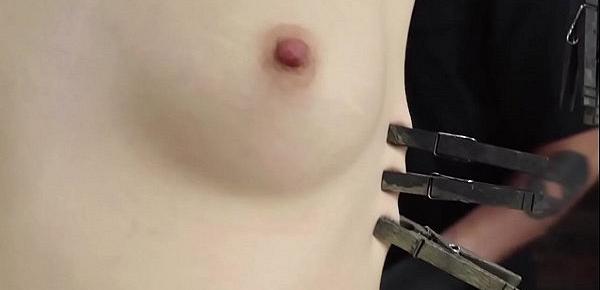  Slave in doggy device bondage anal toyed